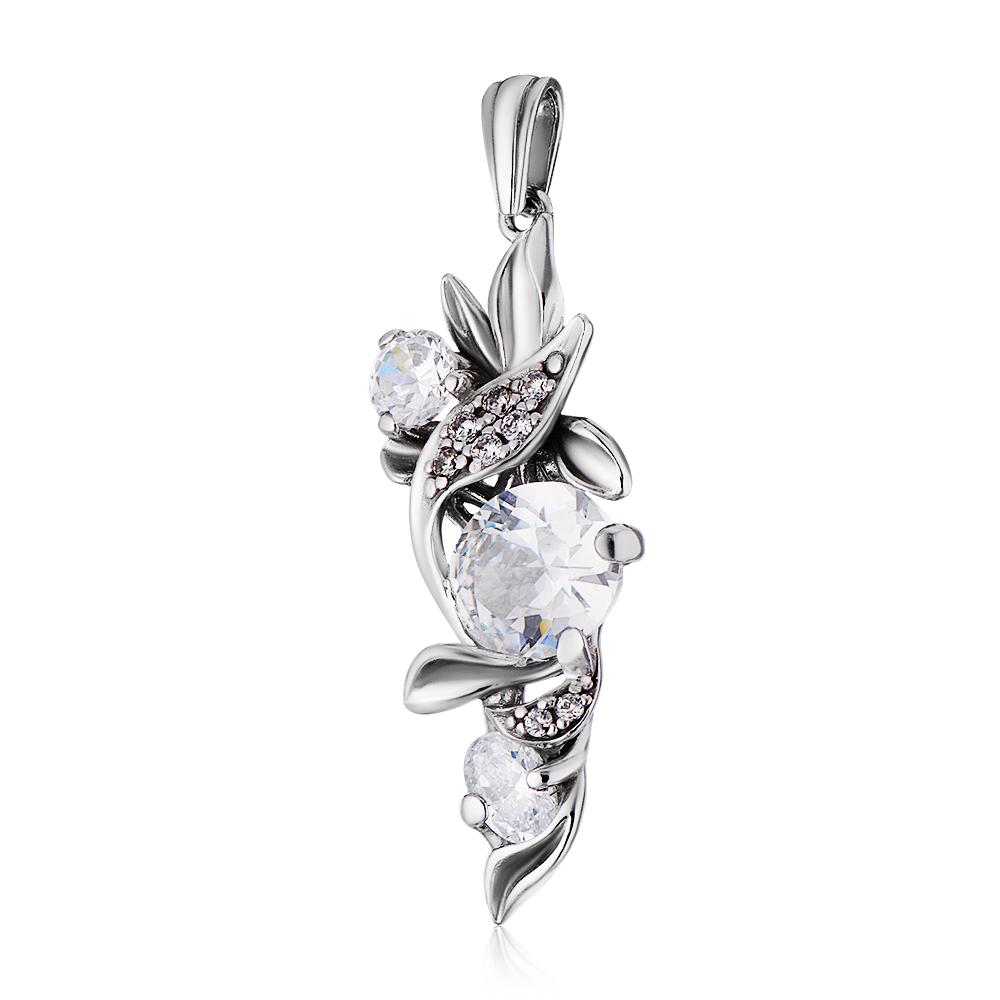 Серебряная подвеска с горным хрусталем - уникальное украшение для стильных женщин
