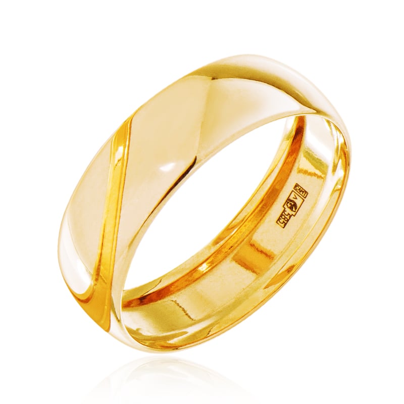 Кольцо обручальное золотое ширина 6мм арт. 1131808