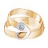 Кольцо обручальное золотое с бриллиантом арт. 3211551/3