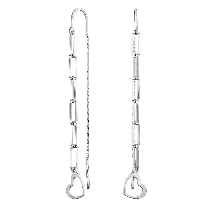 Серьги серебряные "Сердце" арт. 20210954/9