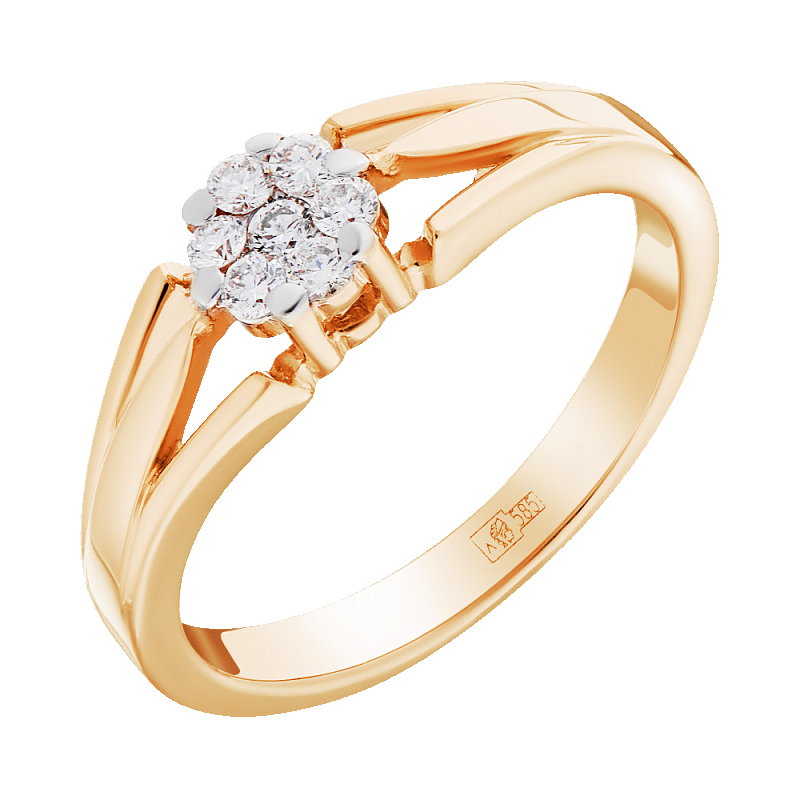 Кольцо золотое с бриллиантами арт. 1212980/1