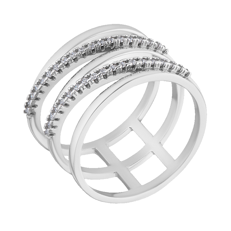 Кольцо серебряное с фианитами арт. 21110256/9