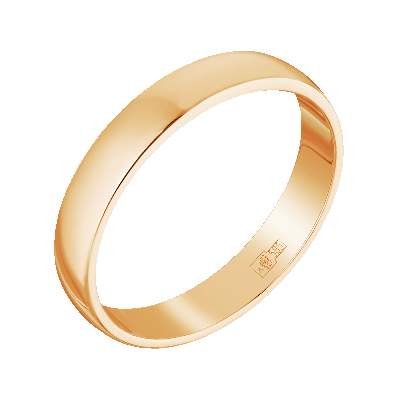 Кольцо обручальное золотое ширина 3,5 мм арт. 802006400