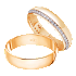 Кольцо обручальное  золотое с фианитами арт. Т147013925-16,5