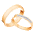 Кольцо обручальное золотое с бриллиантами арт. 1213767