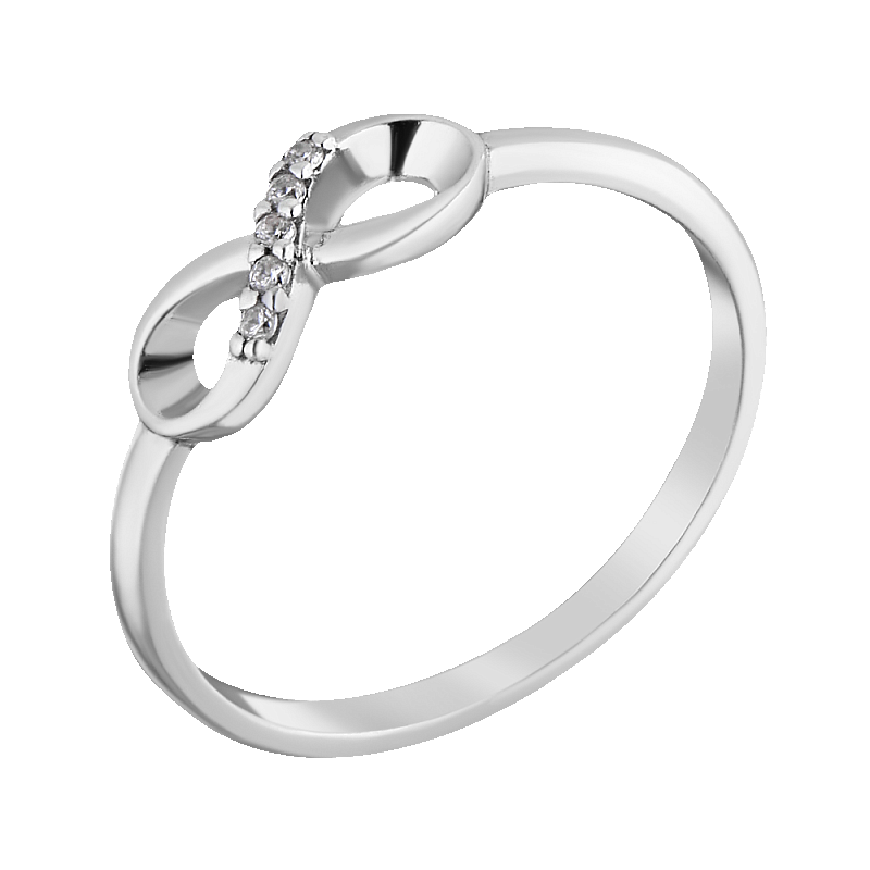 Кольцо серебряное с фианитами "Бесконечность" арт. 21110554/9