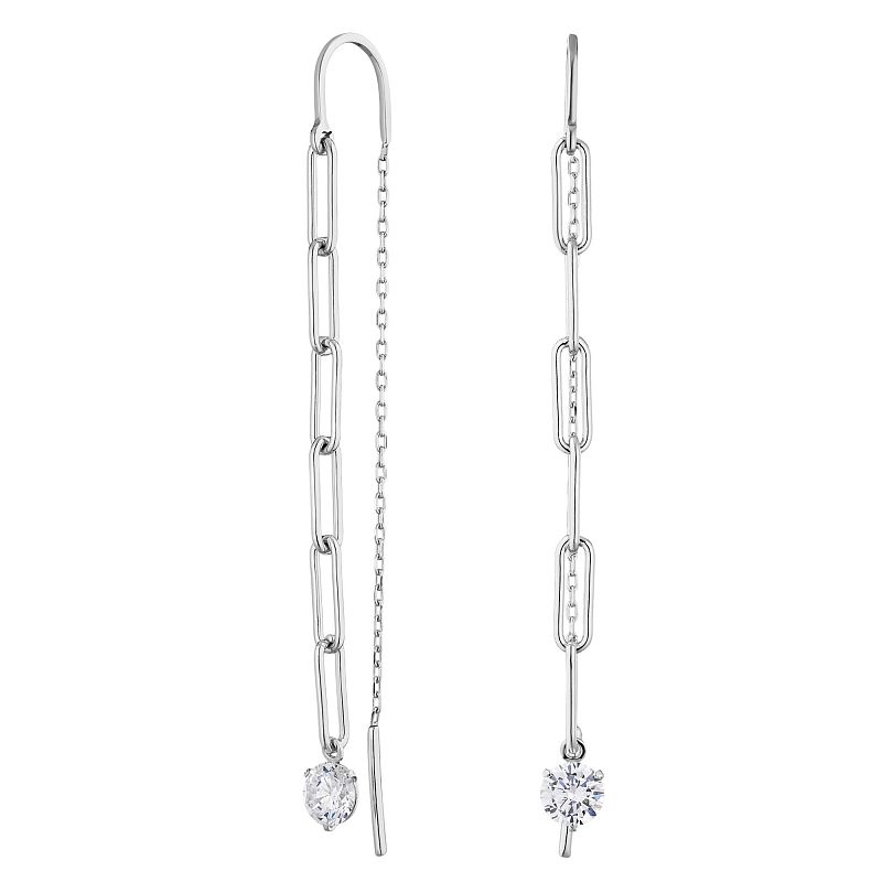 Серьги серебряные с фианитами арт. 21210956/9