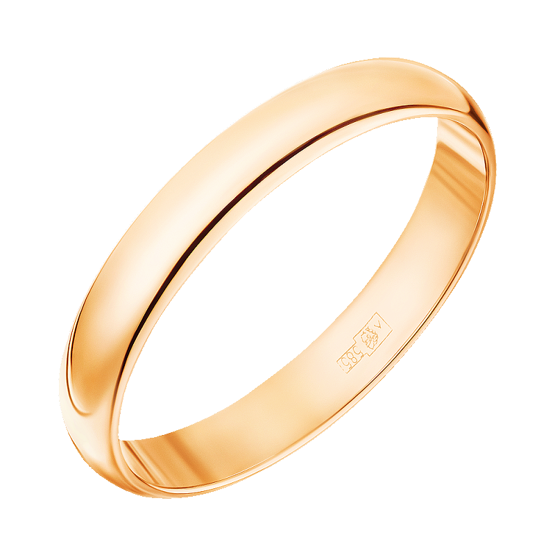 Кольцо обручальное золотое ширина 3 мм  арт. 802006300