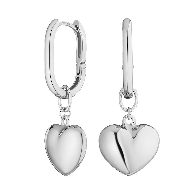 Серьги серебряные "Сердце" арт. 0221733-00245