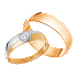 Кольцо обручальное золотое с бриллиантом арт. 1212841