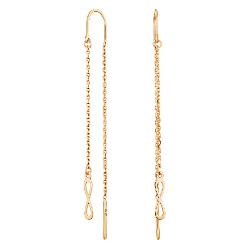 Серьги золотые "Бесконечность" арт. 10210024